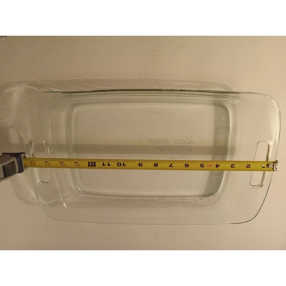 PYREX 3Qt Clear Glass Open Handled Casserole Dish 9x13 Baking Lasagna Pan C233